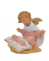 Angelo custode rosa su cuscino art. 138 G